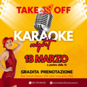 Karaoke Aosta il 18 Marzo Serata Karaoke con Miriam al Take Off